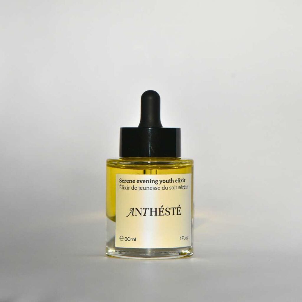 serene evening elixir - ANTHÉSTÉ - powerful natural anti-ageing face oil - huile visage antiage naturelle puissante